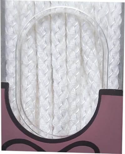 Bob Veter - Wit Parelmoer - Rond - Koord Veters - Lengte 90 cm - Dikte 3 mm - Schoenveter