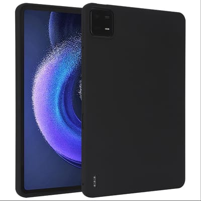 Dailygoods - Dailygoody - Hoesje voor Xiaomi Pad 6S Pro - Zacht TPU - Ultralicht en Trillingsbestendig - Zwart - Antislip - Geschikt voor Xiaomi Pad 6S Pro