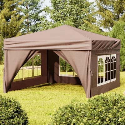Feesttent - Partytent Outdoor - Buitenfeesten Organiseren - Waterdicht UV-bestendig - 3 x 3 m - Taupe