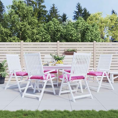 vidaXL - Stoelkussens - 6 - st - 50x50x7 - cm - oxford - stof - roze