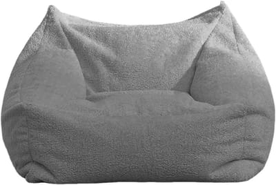 Grote zitzakhoes - Zitzakstoelhoes - Ontspannen zitten - DIY vulling - 100x100x60cm - Grijs