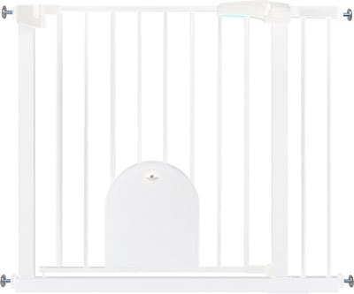 ACXIN Deurbeveiligingshek - 85‑95cm - Wit Zonder Boren - Metalen - Automatische Sluiting