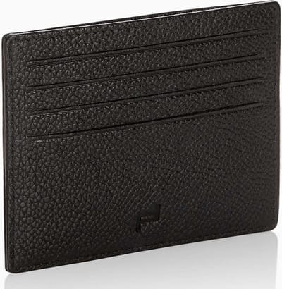 PORSCHE DESIGN Leren Kaarthouder Voyager Cardholder 8 Black Zwart