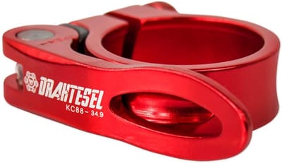 Zadelpenklem Snelspanner - Zadelklem Klemring - Fiets Zadelhoogte - Snelle Hoogte Verstelling - 34.9 mm - Rood