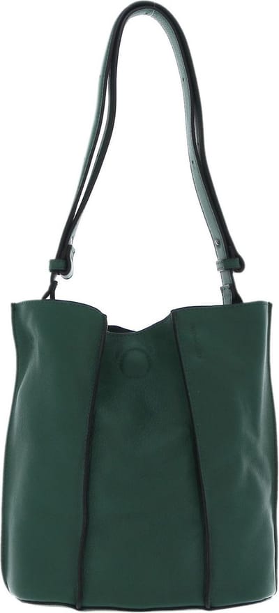 FREDsBRUDER Leren Schoudertas FB Midi Bucket Emerald Donkergroen