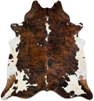 Koeienhuid Vloerkleed - Normandier Roodbruin - 220 x 200 cm - Koeienkleed / Koeienvel / Dierenvel / Dierenhuid / Koehuid Tapijt - incl. 4 onderzetters