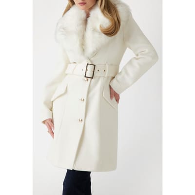 GUESS Marciano By  Loreta Coat Pale Pearl Multi Taglia: 40 | Giacche invernali Outlet | Donna | Bianco