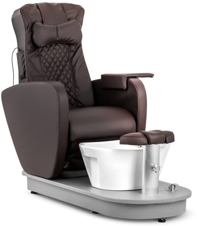 physa Elektrische pedicurestoel - met voetenbad en 3 massagefuncties - 120 W - 200 kg - bruin 10040858