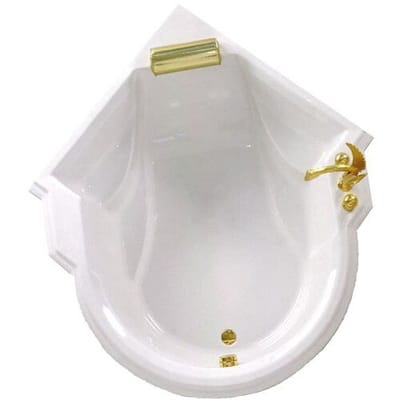 Caribia Santorini corner bathtub 114 x 186 cm Santorini incl. foot frame