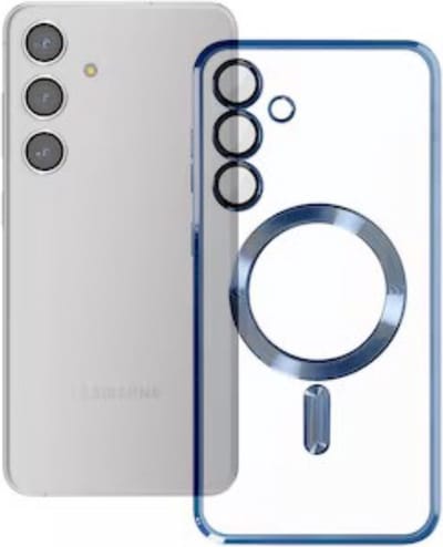 TG Techgrip - Hoesje Geschikt voor Samsung S24 Magsafe Compatible - Back Cover Hoesje met ingebouwde 9H HD camera glas bescherming - Blauw Hoes Geschikt voor Samsung Galaxy S24