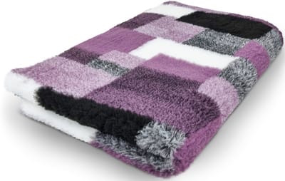 Vetbed Patchwork - Antislip Hondenmat - 2 Stuks - 75 x 50 cm - Lila - Benchmat - Hondenkleed - Voor Honden - Machine Wasbaar