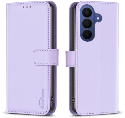 BINFEN Hoesje - Geschikt voor Samsung Galaxy A37 Hoesje - BINFEN Color Book Case - Lavendel