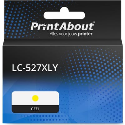 PrintAbout huismerk Inktcartridge LC-527XLY Geel Hoge capaciteit Geschikt voor Brother