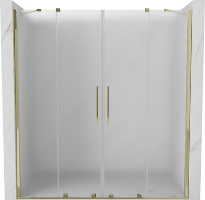 Mexen Velar Duo schuifdouchedeur 180 , mat, goud - 871-180-000-32-50