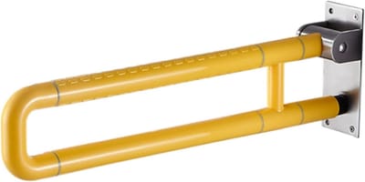 Badkamergreep - Steunbeugel Douche - Veiligheid Vergroten - Antislip Nylon RVS - 60 cm - Geel