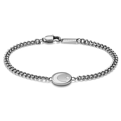 Unity | Zilverkleurige Roestvrijstalen Armband met Halve Maan en Ster