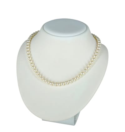 KAYEE - Parelketting van 6mm Swarovski parels - creme - 41cm