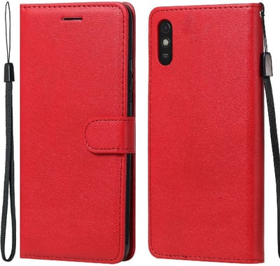 Coverup Hoesje - Geschikt voor Xiaomi Redmi 9A Hoesje - Coverup Book Case - Rood