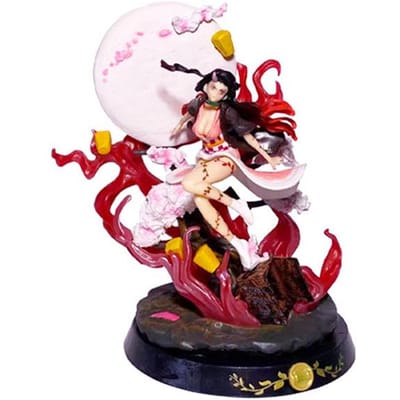 Demon Slayer Figuren Kamado Nezuko Actiefiguur GK Poppen 15cm Bloed Demo Kunst Anime Figuur Kawai Verzamelen PVC Model Speelgoed Cadeau white