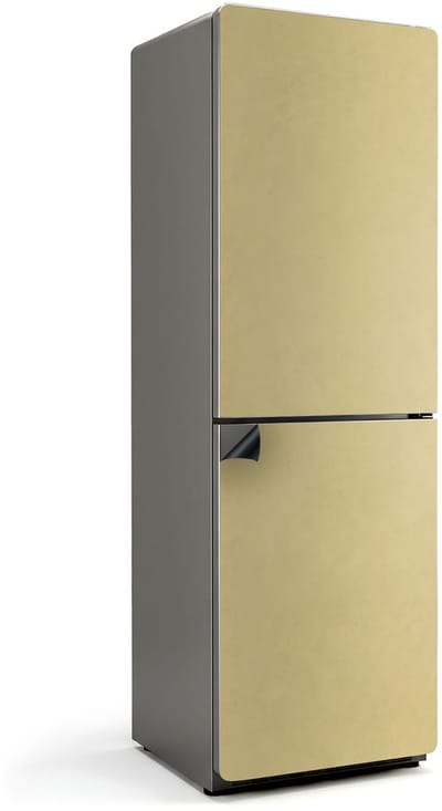 Wallfluent Magnetische Koelkastmat - Pastelgeel Koelkast Magneet Sticker - 60 cm x 190 cm - Pastelgeel Magnetische Koelkastmat - Koelkast Magneet Decoratie - Koelkastfront Decoratie Magneet - Herbruikbare Magneetmat Koelkast