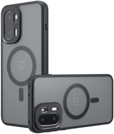 Coverup Hoesje - Geschikt voor OnePlus 15R Hoesje - Coverup Mat Transparante Back Cover met Camera Cover - MagSafe Compatible - Zwart
