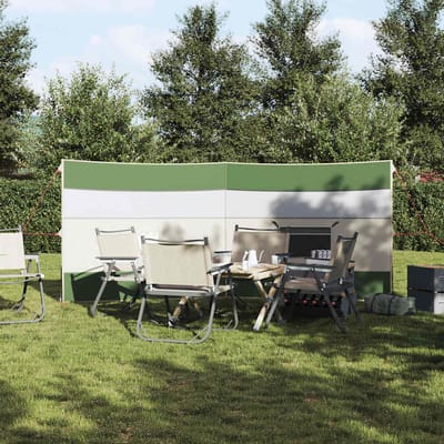 vidaXL - Windscherm - camping - waterdicht - 340x130 - cm - groen