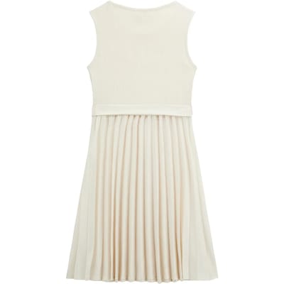 Mouwloze plissé jurk met riem voor meisjes Guess