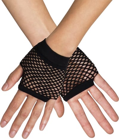 *** Vingerloze Visnet Handschoenen - Perfect voor een sexy en fancy look party of carnaval, in de club of op de dansvloer. Gemaakt van nylon, spandex en mesh materialen - van Heble® ***