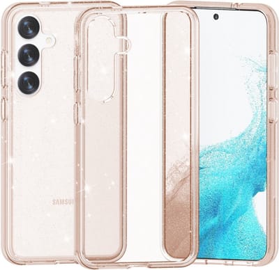 Coverup Hoesje - Geschikt voor Samsung Galaxy S24 Hoesje - Coverup Glitter TPU Back Cover - Goud