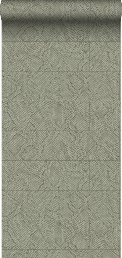 Origin Wallcoverings behang tegelmotief met slangenprint beige - 347786 - 0,53 x 10,05 m