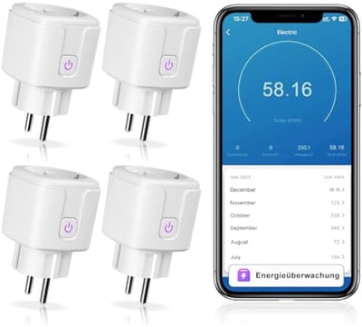 Slim Wifi-stopcontact met Stroommeting, Timer en Spraakbediening - Geschikt voor Alexa en Google Assistant