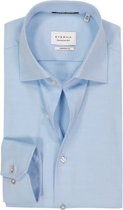ETERNA modern fit overhemd - niet doorschijnend twill heren overhemd - lichtblauw - Strijkvrij - Boordmaat: 48 (EU maat: 3XL)