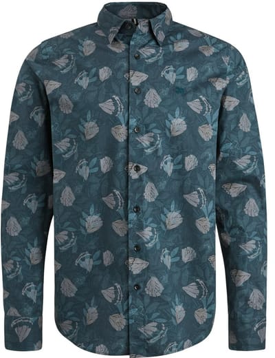 Vanguard Casual Heren Overhemd LM VSI2408202 - Blauwgroen - Maat M