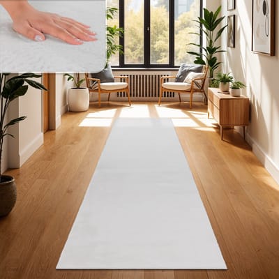 Paco Home Woonkamer tapijt kunstbont pluche hoogpolig shaggy zacht verkrijgbaar in verschillende kleuren 80x300 cm