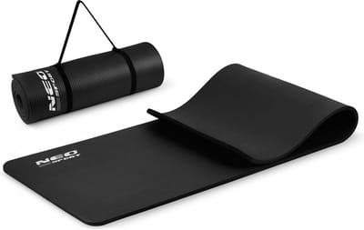 Dikke oefenmat 183 x 60 cm Neo-Sport - 192300 zwart