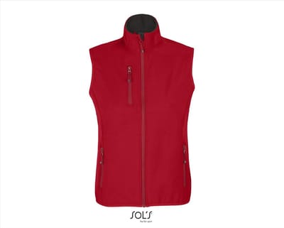 SOL'S Women´s Falcon Zipped Softshell Bodywarmer L03826 - Pepper Red - S