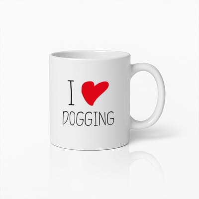 Grappige Mok 330ml – “I  Dogging” – Humoristisch Cadeau voor Volwassenen, Originele Koffiemok voor Vrienden of Collega’s