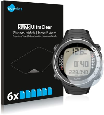 Savvies - Screenprotector voor Suunto D4I - Folie Beschermfolie transparant 6 Stuks