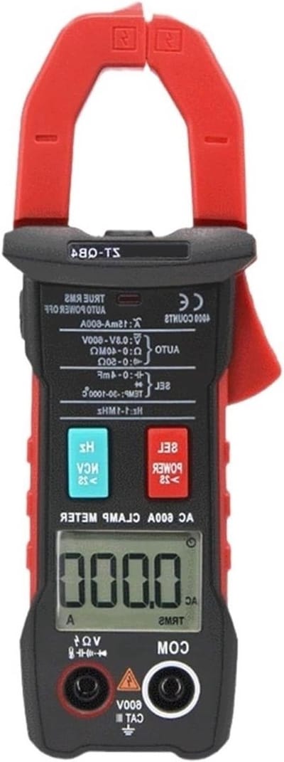 Stroomtang Meter - Digitale Multimeter - Elektrische Metingen - Automatische Bereikkeuze - 26 mm Opening - Zwart