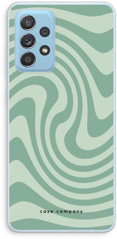 Case Company® - Hoesje geschikt voor Samsung Galaxy A73 hoesje - Swirl Groen - Soft Cover Telefoonhoesje - Bescherming aan alle Kanten en Schermrand