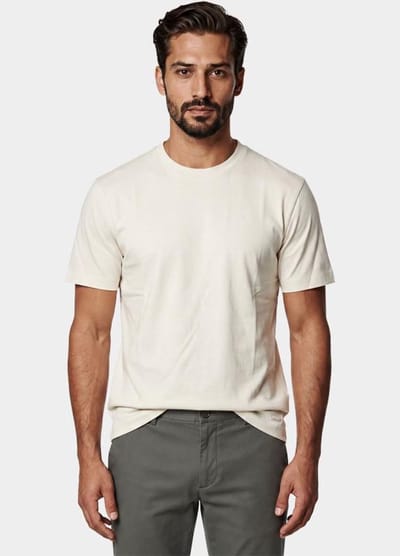 Born With Appetite T-shirt heren Wit Salerno T-shirt BWA26118SA19/2502