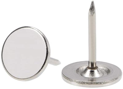 Dailygoods- Pushpinnen 150 stuks - Zwaar belastbare duimspijkers - Platte kop - Decoratieve stofferingspijkers - Duurzaam metaal - Klassiek brons