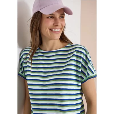 Gestreept shirt met structuur