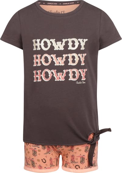 Charlie Choe pyjama meisjes - bruin - T47001-41 - maat 134/140