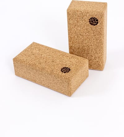 Pierre Sports - Yogablokken set van 2 - Kurk - Yoga en Pilates - Duurzaam Materiaal - Recycled