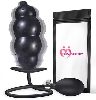 Enorme opblaasbare anaalplug - Buttplug XXL - Mega Groot - Siliconen - Expander