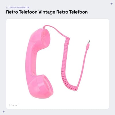 Retro Telefoon met Draaischijf - Stralingvrij - Milieuvriendelijk ABS - Handmicrofoon - Comfortabele Belervaring - Lichtgewicht Ontwerp - Telefoonontvanger