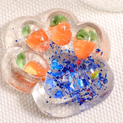 Squishy Simulatie Kattenpoot Stressverlichtend Speelgoed, Langzaam Rijzend Knijp Sensorisch Fidget Speelgoed voor Kinderen Volwassenen Ontspanning Cadeau orange