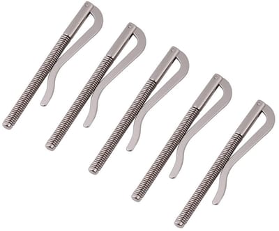 Dailygoods- Veertang van Hoogwaardig Metaal - Geldclip Heren - Roestvrij - Corrosiebestendig - Duurzaam - Glanzend Zilver
