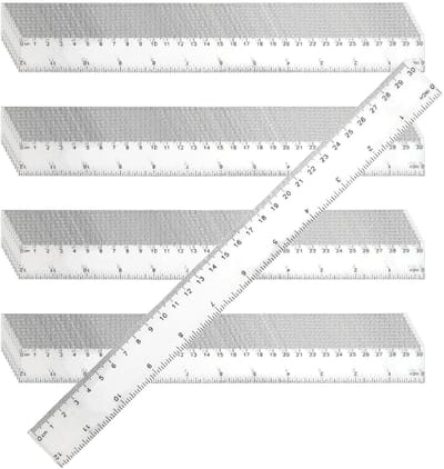 VT Goods - Heerser - Plastic Liniaal - Onbreekbaar en Flexibel - 30 cm - Met Centimeters en Inches - Perfect voor School en Kantoor - Multipack van ...